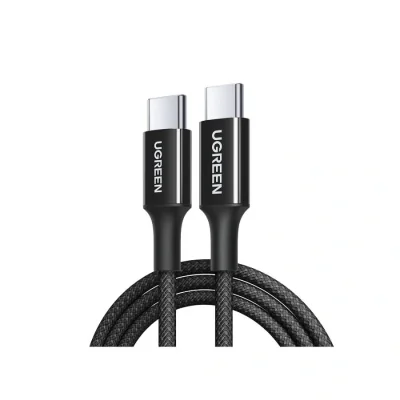 CABLU alimentare si date Ugreen, "L502", Fast Charging Data Cable pt. smartphone, USB Type-C la USB Type-C 100W, 1m, braided, negru "65249"