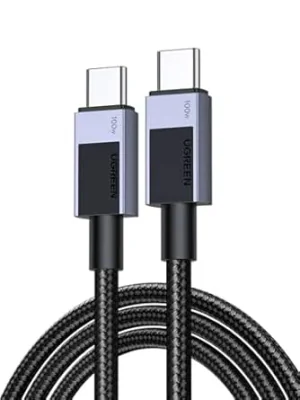 CABLU alimentare si date Ugreen, "L512", Fast Charging Data Cable pt. smartphone, USB Type-C la USB Type-C 100W, 2m, gri "45064" - 6941876240647