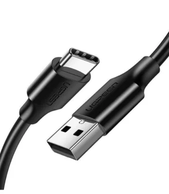 CABLU alimentare si date Ugreen, "US287", Fast Charging Data Cable pt. smartphone, USB la USB Type-C 3A, nickel plating, PVC, 0.25m, negru "60114" - 6957303861149
