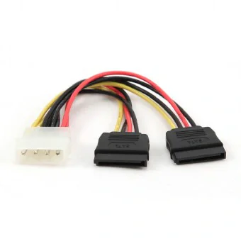 CABLU alimentare Spacer, adaptor Molex la 2 x S-ATA, 15cm, "SPIC-MLX-2SATA-0.15m"