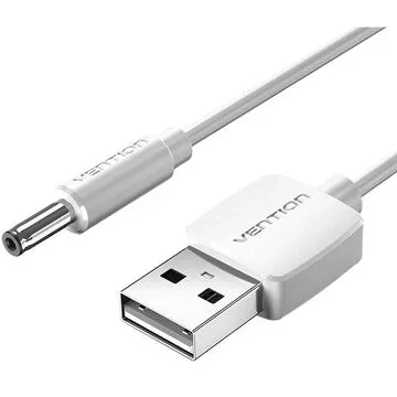 Cablu alimentare Vention, USB (T) la DC (T) 3.5mm, 0.5m, 5V, 2A, alb, "CEXWD"