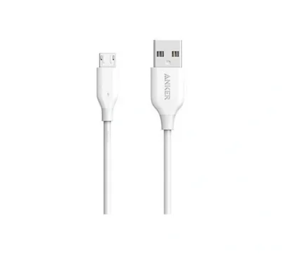 Cablu Anker PowerLine microUSB 1 metru alb