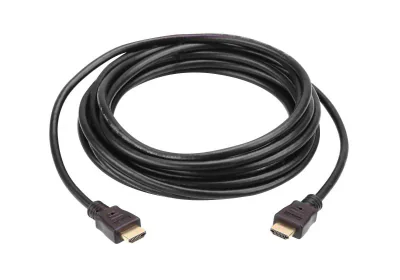 Cablu ATEN 2L-7D10H. Lungime cablu: 10 m, Conector 1: HDMI Tip A (Standard), Conector 1 gen: Tată, Conector 2: HDMI Tip A (Standard), Conector 2 genuri: Tată, Placare contacte conectori: De aur, 3D, Rezoluţia maximă: 4096 x 2160 Pixel, Culoarea produ