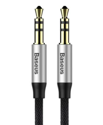 CABLU AUDIO Baseus Yiven, 1 x Jack 3.5mm (T) la 1 x Jack 3.5mm (T), lungime cablu 1m, gri/negru "CAM30-BS1" - 6953156257184
