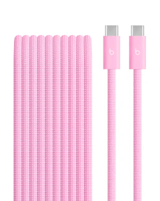 Cablu Beats USB-C la USB-C, 240 W, împletit, 3 m, Power Pink