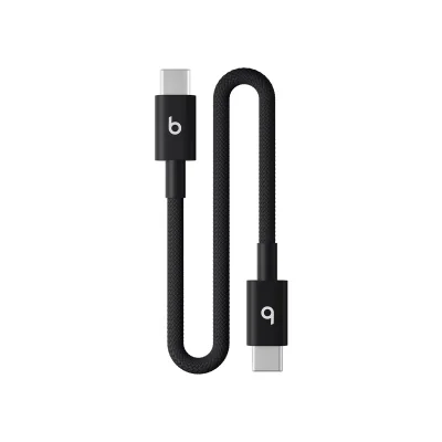 Cablu Beats USB-C la USB-C, împletit, 20 cm, Bolt Black