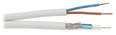 Cablu CCTV Mercor K-60+2X0.50, coaxial K-60 + 2 x 0,50, rolă 100 m