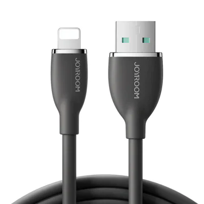 Cablu colorat 3A USB la Lightning SA29-AL3 / 3A / 1,2m (negru)