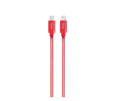 Cablu Date si Incarcare USB Type-C la Lightning Metallic, 1 m, G-METALLICC94-R, Rosu