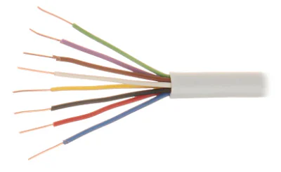 Cablu de alarmă Mercor YTDY-8X0.5, 8 x Ø 0,5 mm, conductor Cu, mantă PVC, alb, rolă 100 m