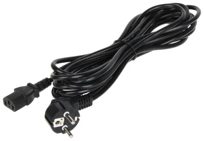 Cablu de alimentare CEE 7/7 - IEC C13 CEE-77/IEC-C13-5M, ștecăr unghiular, 5 m, 3 x 0,75 mm²