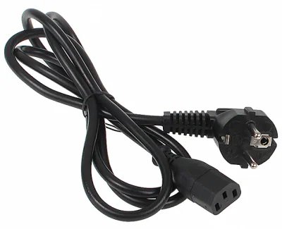 Cablu de alimentare CEE 7/7 - IEC C13 CEE-77/IEC-C13, ștecăr unghiular, 1,4 m, 3 x 0,75 mm²