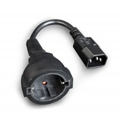 Cablu de alimentare GEMBIRD Cablu alimentare Gembird, 0,15 m, C14 coupler male - female, Black