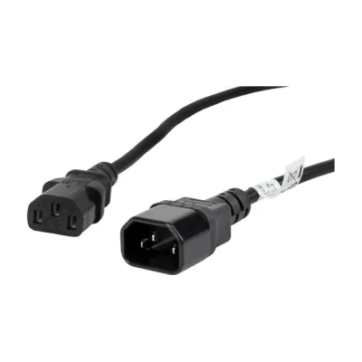 Cablu de alimentare Lanberg IEC 320 C13->C14, 1,8 metri, certificat VDE, negru