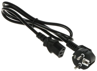 Cablu de alimentare POS POSAC-C13-EUL12, ștecăr unghiular, 1,2 m, 3 x 0,75 mm²