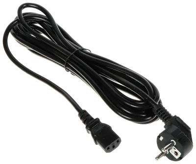 Cablu de alimentare POS POSAC-C13-EUL50, ștecăr unghiular, 5 m, 3 x 1 mm²