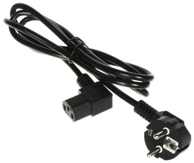 Cablu de alimentare POS POSAC-C13L-EUL15, ștecăr unghiular, 1,5 m, 3 x 0,75 mm²