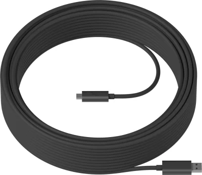 Cablu de date Logitech conector 1:USB ; conector 2:USB-C, lungime 10m, negru
