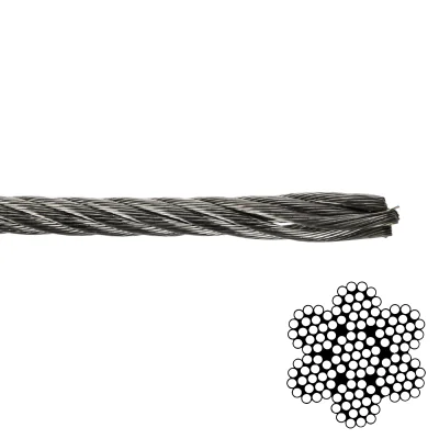 Cablu de oțel DELTA-OPTI LS-6/100/INOX316, rolă 100 m, inox