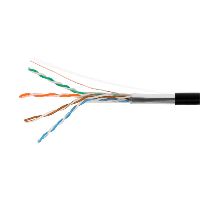 Cablu de rețea de exterior FTP cat. 5e geluit CONOTECH FTP/K5/305M/ZEL/CON, 305 m, ecranat