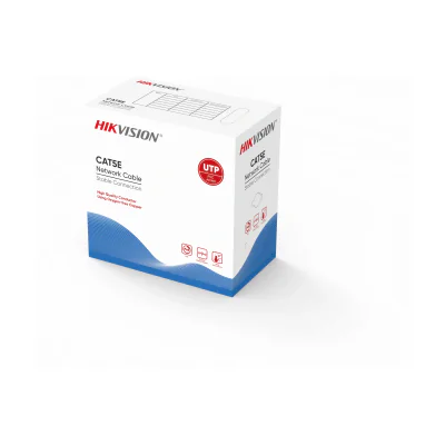 Cablu de rețea UTP CAT5E 305 m, cupru masiv 0.5 mm, CM HIKVISION DS-1LN5E-S, Grey