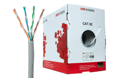 Cablu de rețea UTP CAT5E 305 m, cupru masiv 0.5 mm, CM HIKVISION DS-1LN5E-S, Grey