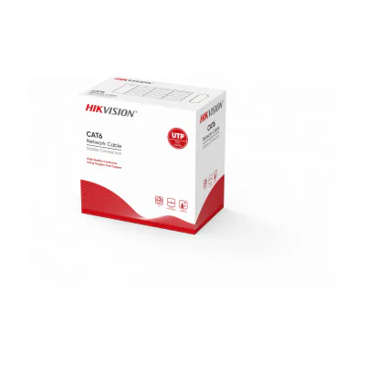 Cablu de rețea UTP CAT6 305 m, cupru masiv 0.565 mm, CM HIKVISION DS-1LN6-UU