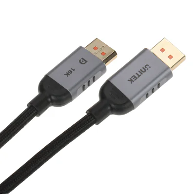 Cablu DisplayPort UNITEK C1626GY01-2M, 2 m, 16K la 60 Hz