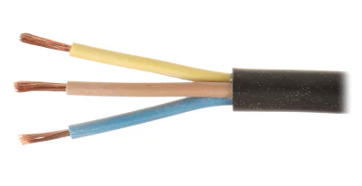 Cablu electric Mercor OMY-3X1.5/B, 3 x 1,5 mm², conductor Cu, negru, 300/300 V, rolă 100 m