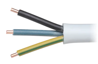 Cablu electric Mercor YDY-3X2.5, 3 x 2,5 mm², conductor Cu, alb, 750 V, rolă 100 m