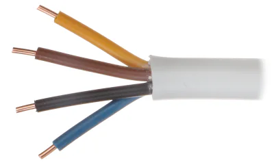 Cablu electric Mercor YDY-4X1.5, 4 x 1,5 mm², conductor Cu, alb, 450/750 V, rolă 100 m