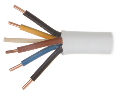 Cablu electric Mercor YDY-5X4.0, 5 x 4,0 mm², conductor Cu, alb, 450/750 V, rolă 100 m