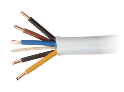 Cablu electric Mercor YDY-5X6.0, 5 x 6,0 mm², conductor Cu, alb, 450/750 V, rolă 100 m