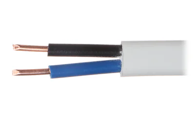 Cablu electric plat Mercor YDYP-2X1.5, 2 x 1,5 mm², conductor Cu, alb, 750 V, rolă 100 m