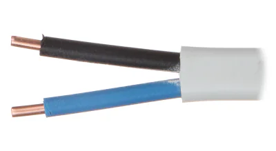 Cablu electric plat Mercor YDYP-2X2.5, 2 x 2,5 mm², conductor Cu, alb, 750 V, rolă 100 m
