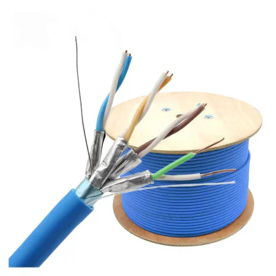 Cablu F/FTP, categoria 6A, 23AWG, manta LSZH, Dca-s1,d0,a1, albastru, Nexio (500m) "NX-FFTP6A-23AWG-LSZH-DCA"