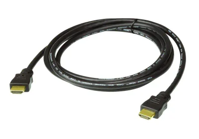 Cablu HDMI 4K60 2.0 Aten 2L-7D02H-1. Lungime cablu: 2 m, Conector 1: HDMI Tip A (Standard), Conector 1 gen: Tată, Conector 2: HDMI Tip A (Standard), Conector 2 genuri: Tată, Placare contacte conectori: De aur, 3D, Culoarea produsului: Negru