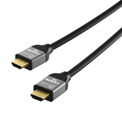 j5create JDC53 Ultra High Speed 8K UHD HDMI™ Cable, Black and Grey, 2 m, 2 m, HDMI Type A (Standard), HDMI Type A (Standard), 3D, 48 Gbit/s, Black, Grey