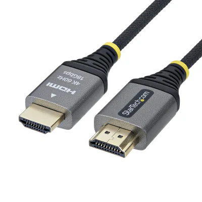 Cablu HDMI - HDMI STARTECH HDMI2-FLEX-4K60-50C, 2.0, Folie de aluminiu milar, 0,5 metri, HDMI Tip A (Standard) tată - HDMI Tip A (Standard) tată