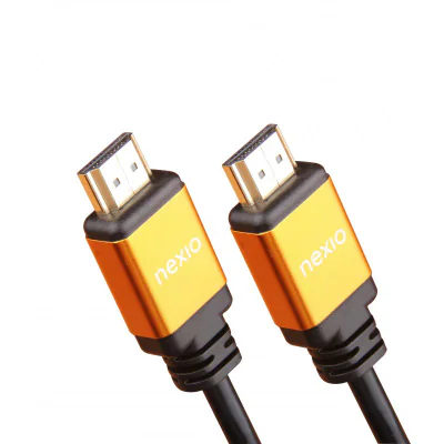 Cablu HDMI, V2.1, tata-tata, 8K@60hz, 1080P, Ultra High Speed Ethernet, carcasa metalica, contacte aurite, 3m, Negru, Nexio "NX-VN-HD50-3M"