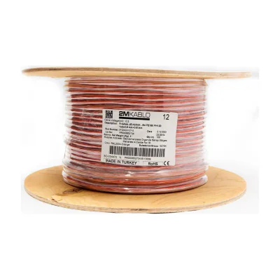 "Cablu incendiu JEH(St)H...Bd FE180 PH120 1x2x0.8 mm+0.8 mm , rezistenta la foc 120 minute, compatibilitate E30/E90producator 2M Kablo, cod: 3T00000107-100Diametru fir: 0.8mmConductor: perechi torsadate cu protectie din fibra de sticla, cupru 100%Cul