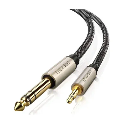 Cablu Jack Jack UGREEN 10625, 1 metru, 2 x 6.35mm tată - 3.5mm tată