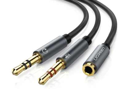 Cablu Jack Jack UGREEN 20898, 0,2 metri, 2 x 3.5mm tată - 3.5mm mamă