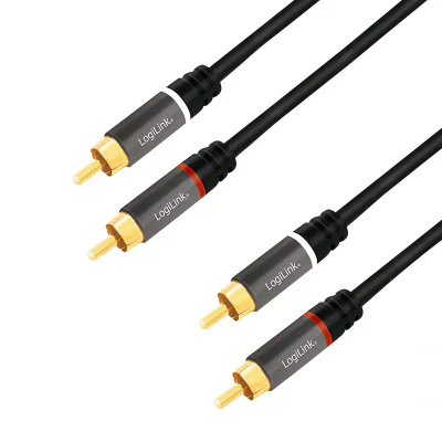 Cablu Jack RCA LOGILINK CA1206, 3 metri, 2 x RCA tată - 2 x RCA tată