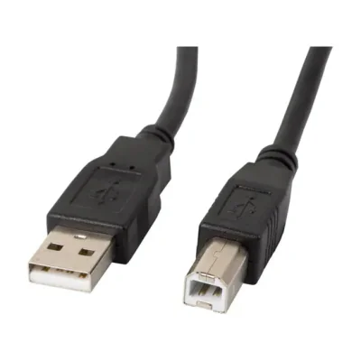 Cablu Lanberg USB-A(M)->USB-B(M) 2.0, 1 metru, negru, cu ferită