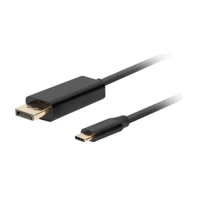 Cablu Lanberg USB-C la DisplayPort, 1 metru, 4K 60Hz, negru