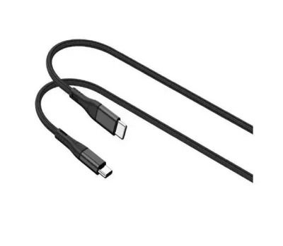Cablu Lemontti Bending Aluminum Fast Charge Type-C la Type-C, PD 65W, 1.2m, Negru