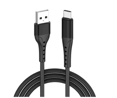 Cablu Lemontti Bending Aluminum USB-A la Type-C, Fast Charge, lungime 1.5m, Negru