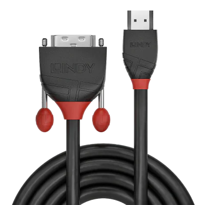 Cablu Lindy HDMI to DVI-D Cable, lungime 5m, rezolutie maxima 1920x1200@ 60Hz, latime de banda suportata 4.95 Gbps, negru