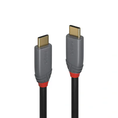 Cablu Lindy  USB 3.2 Type-C to Type-C (tata - tata), lungime 5m, Supported Bandwidth: 10Gbps, 100W PD, Anthra Line